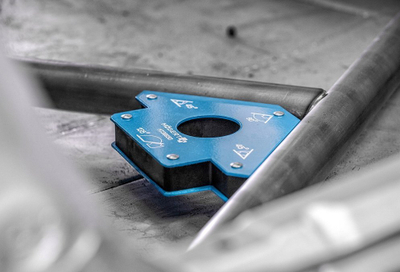 Kënd magnetik çeliku Hogert HT3B650, 34 kg, 45° 90° 135°, blu