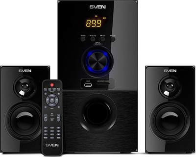 Altoparlantë kompjuteri Sven SV-013233, sistem 2.1, 55W RMS, i zi