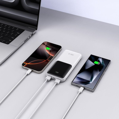 Powerbank Tech-Protect PB01, 10000mAh, 22.5W, i bardhë