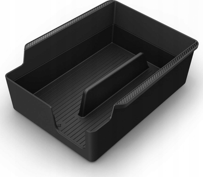 Organizues për mbështetësen e krahut Spigen Armrest Console Organizer Carbon Edition, për Tesla Model 3 dhe Model Y, plastikë, i zi