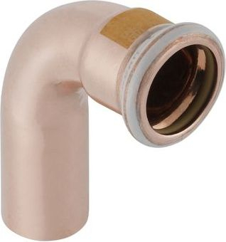 Kënd tubi Geberit Mapress Bakër për gaz 90°, 15mm, njëfishtë