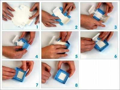 Kuti dhuratash me fjongo, set 10 copë, letër, e bardhë