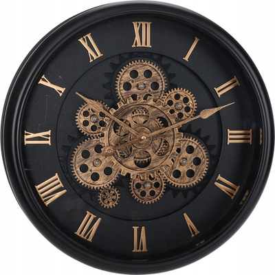 Orë muri Home Styling Collection Modern Black, 38 cm, e zezë