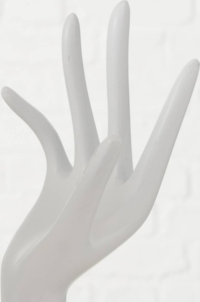 Stativ bizhuterish Boltze Jewelry Stand, 34 cm, dekor në formë dore, i bardhë