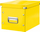 Kuti ruajtëse Leitz WOW Click & Store Cube Medium, karton i fortë, e verdhë