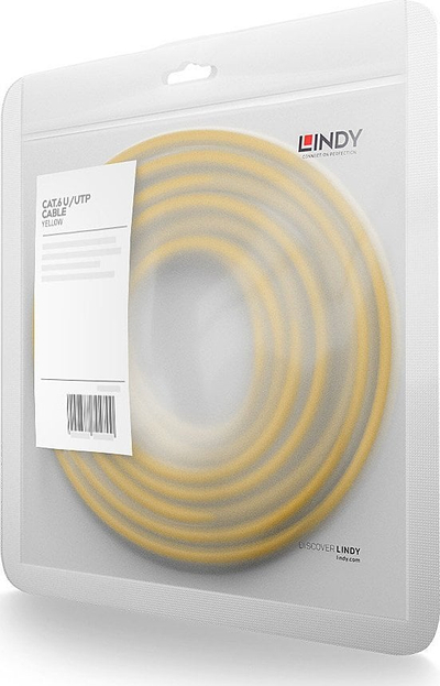 Kabllo rrjeti Lindy patch Cat6 U UTP, 0.30m, e verdhë