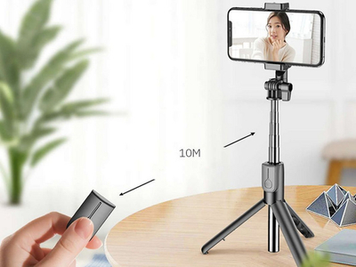 Shkop për selfie me llambë Alogy Universal, të zeza