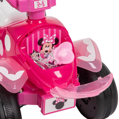 Automjet elektrik për fëmijë Huffy Myszka Minnie 19075W, quad, deri 20 kg, i bardhë rozë e zi