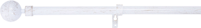 Shufër perdeje Grundmann CURTAIN POLE SET 120-210 D19, e rregullueshme 120-210 cm, Ø19 mm, e bardhë me ngjyrë ari