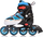 Patina inline Meteor INV S, të rregullueshme 30‑33, me rrota PU 70 mm, blu