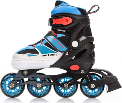 Patina inline Meteor INV S, të rregullueshme 30‑33, me rrota PU 70 mm, blu