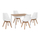 Set tavolinë 5-pjesësh 110×70×76 cm Sonama & karrige Vegas ulëse e bardhë (HM11015), bardhë