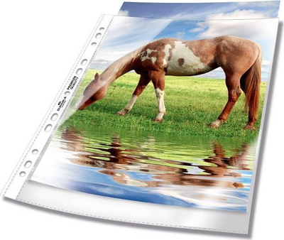 Xhepa plastikë Durable PREMIUM Punched Pocket, A4, set me 50 copë, transparentë