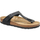 Shapka Birkenstock Gizeh W 43691, mikrofibër vegane, taban tapë natyrale, të zeza