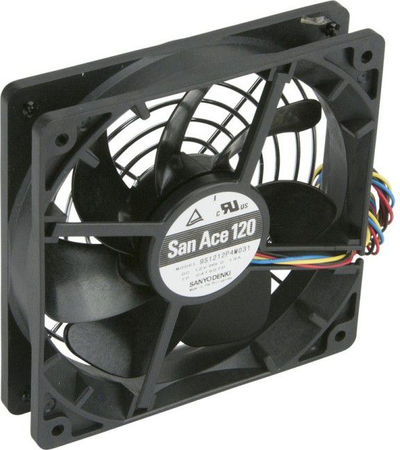 Вентилатор куќиште Супермајкро FAN-0124L4, 120mm, многу тивок, црн