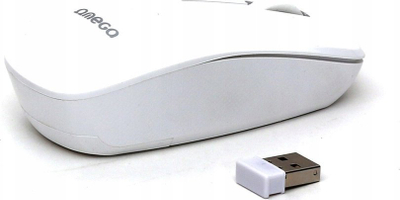 Бежичко глувче Omega OM-229 OM229W, USB 2.4 GHz, оптичко, црно