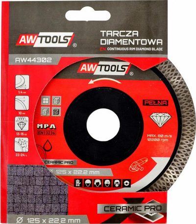 Teh diamanti AWTools, 125 x 22.2 / CERAMIC PRO AW44302