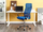 Karrige zyre swivel DESIGN, ergonomike, me rrotulla, blu