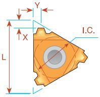 Pllakëz tornoje Fanar 22 ER 5.0 TR BMA, për filetim trapezoidal DIN 103, karabit, e artë