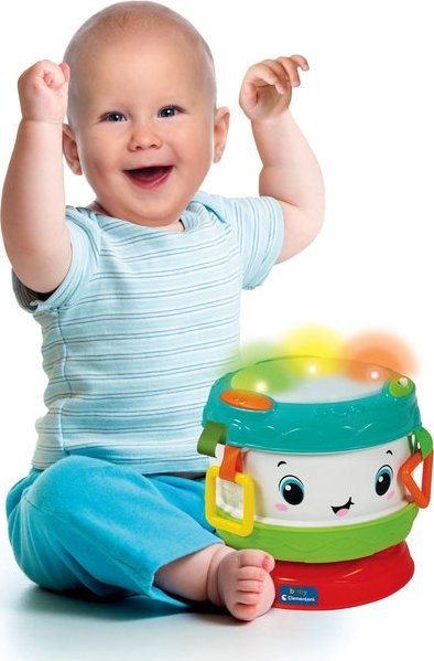 Lodër daulle muzike Clementoni Activity Baby Drum, me drita dhe melodi, shumëngjyrëshe