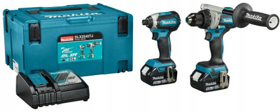 Set veglash elektrike Makita DLX2545TJ LXT 18V, 2 makina, 2x bateri 5.0Ah me karikues, në Mbox