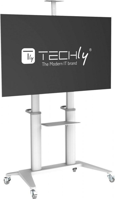 Stativ mobil për tabelë interaktive Techly ICA-TR49W, 70-120", 140kg, i bardhë