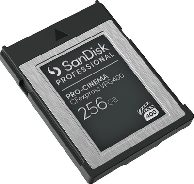Kartë memorie SanDisk Professional PRO-CINEMA CFexpress Type B, 256GB, VPG400, e zezë
