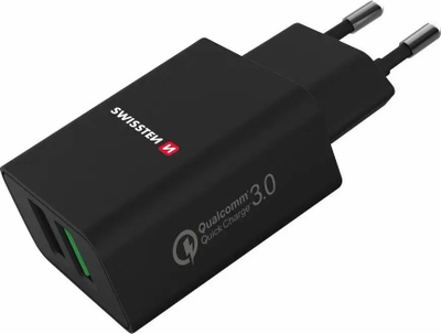 Karikues udhëtimi Swissten Travel, 2x USB QC 3.0, 23W, i zi
