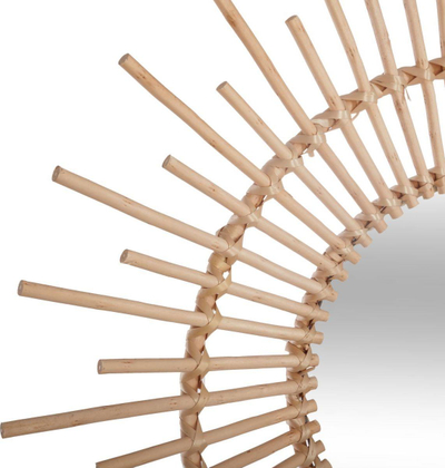 Pasqyrë muri Sun, rreth 76 cm, dekor, ngjyrë ari