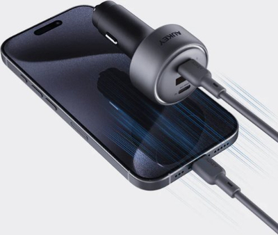 Полнач за автомобил Aukey Pathfinder Mix 3 CC-P3, 100W, USB C и USB A, црн