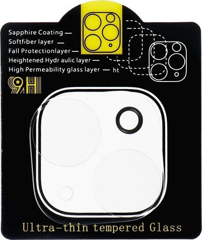 Mbrojtës kamere për iPhone 15, xham Tempered Glass 5D, ngjitje Full Glue, transparent