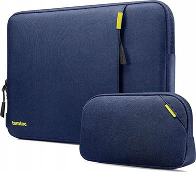 Set mbrojtës laptopi Tomtoc, 14", me futrollë aksesorësh, blu navy