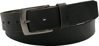 Rryp pantallonash për çuna Buffalo Wild, lëkurë natyrale, 3.5 cm, i zi