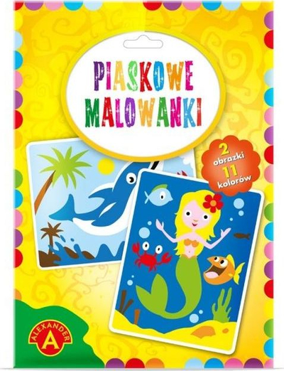 Set pikturash me rërë Alexander Mermaid and Dolphin, motiv sirenë dhe delfin, për fëmijë