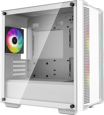 Kuti PC Deepcool CC360 ARGB, mini tower, xham i temperuar, e bardhë