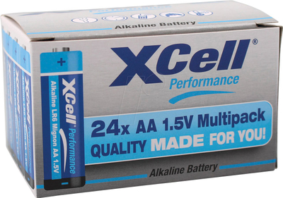 Bateri alkaline XCell Mignon AA, 1.5V, paketim 24 copë
