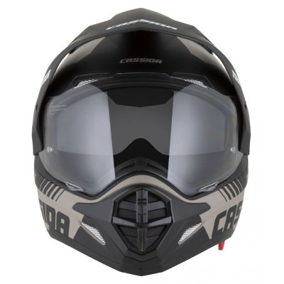 Helmetë moto CASSIDA Tour 2.0 Dual, madhësia M, sand matte e zezë