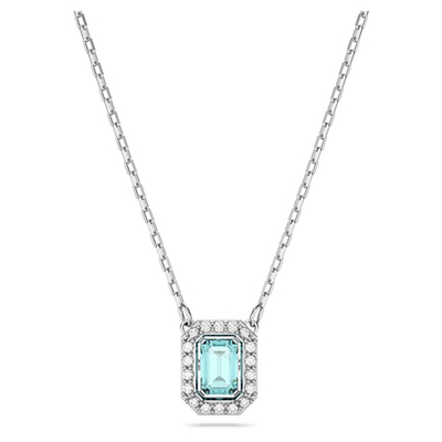 Qafore për femra Swarovski 5640289, 38cm, e argjendtë/kaltër