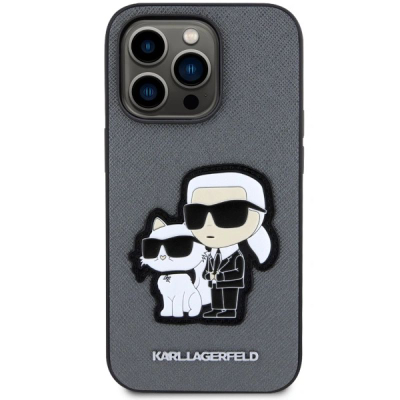 Mbulesë telefoni Karl Lagerfeld Original, për iPhone 14 Pro 6.1", hardcase TPU, argjendi