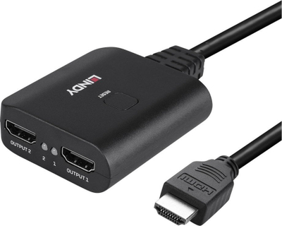 Kabllo HDMI Lindy, 2 porta, 4K60, 500mm, i zi