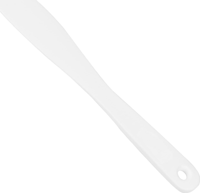 Spatulë kozmetike Active, për maska dhe alga, plastike, e bardhë
