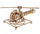 Model druri UGears Mini Helicopter, komplet për ndërtim, shkallë 1:40, ngjyrë druri natyral