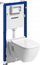Set strukturë WC muri Geberit Duofix Basic Selnova Square, rezervuar Delta 12 cm, ulëse soft close, i bardhë