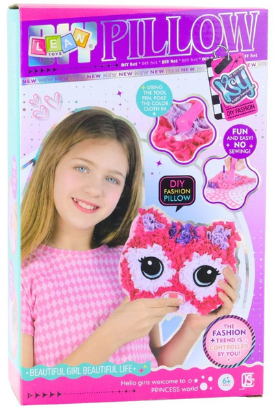 Set kreativ qepjeje Creative Sewing Kit Kitten Pillow Mascot, jastëk mace, DIY, shumëngjyrësh