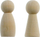 Figurina loje Titanum Wooden Pawns, set 4 copë, 42 mm, dru natyral