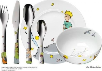 Set enësh për kalamaj WMF The Little Prince, 6 copa, çelik inox 18/10 Cromargan, me shumë ngjyra
