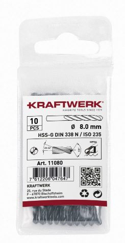 Trapan Kraftwerk HSS-R DIN 338- N, 1.0 mm