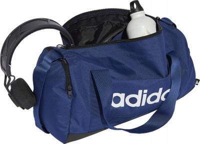 Çantë sportive Adidas Linear Duffle S IN6109, me rrip shpatulle, poliester, blu