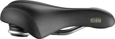 Selino biçiklete Selle Royal Ellipse Leisure, unisex, me vrimë në mes, e zezë