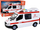 Makine lodër ambulancë LeanToys City Ambulance, me dritë edhe zë, e bardhë